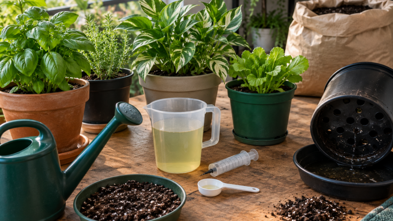 Como adubar plantas em vasos sem exagerar no fertilizante