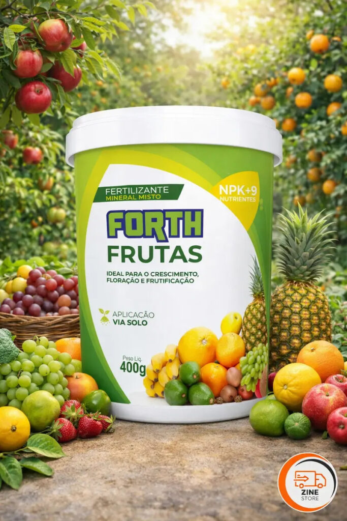 400g Fertilizante npk+9 nutrientes adubo mineral misto forth frutas
