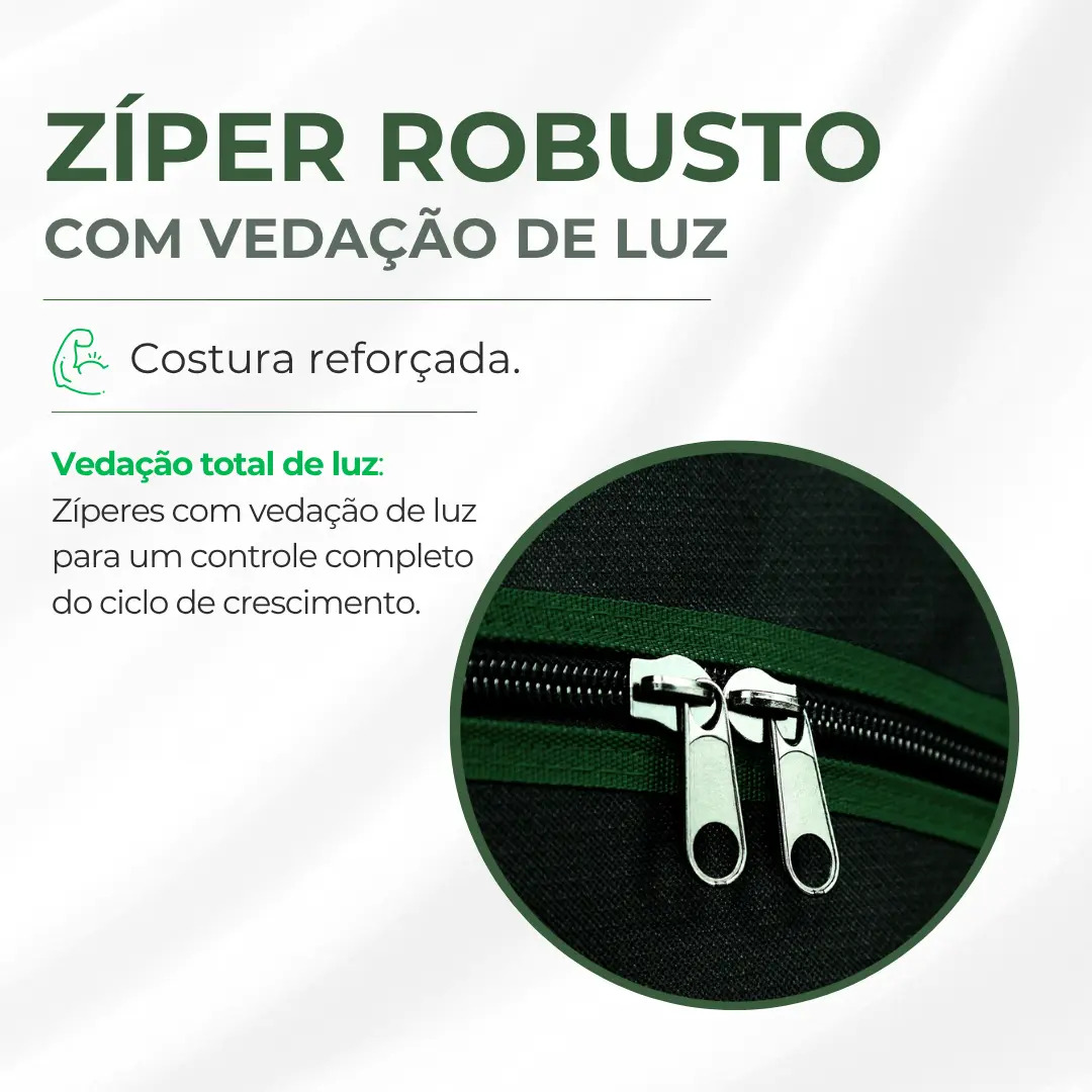 Estufa Grow 60×60 Tenda Cultivo Indoor Com Tela Anti Praga Cor Preto