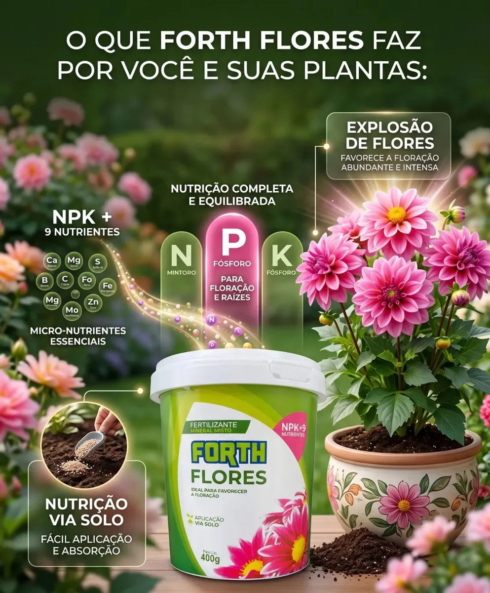 Fertilizante Adubo Forth Flores 400g