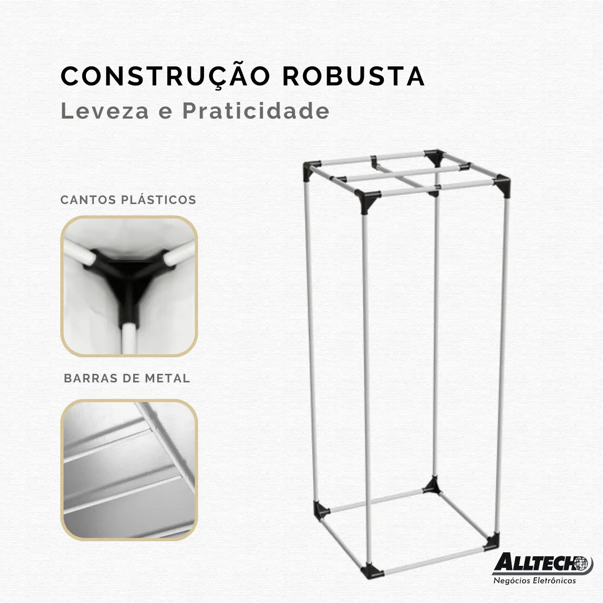 Estufa Grow Cultivo Indoor Tendas 60x60x160 Ervas Plantas Cinza