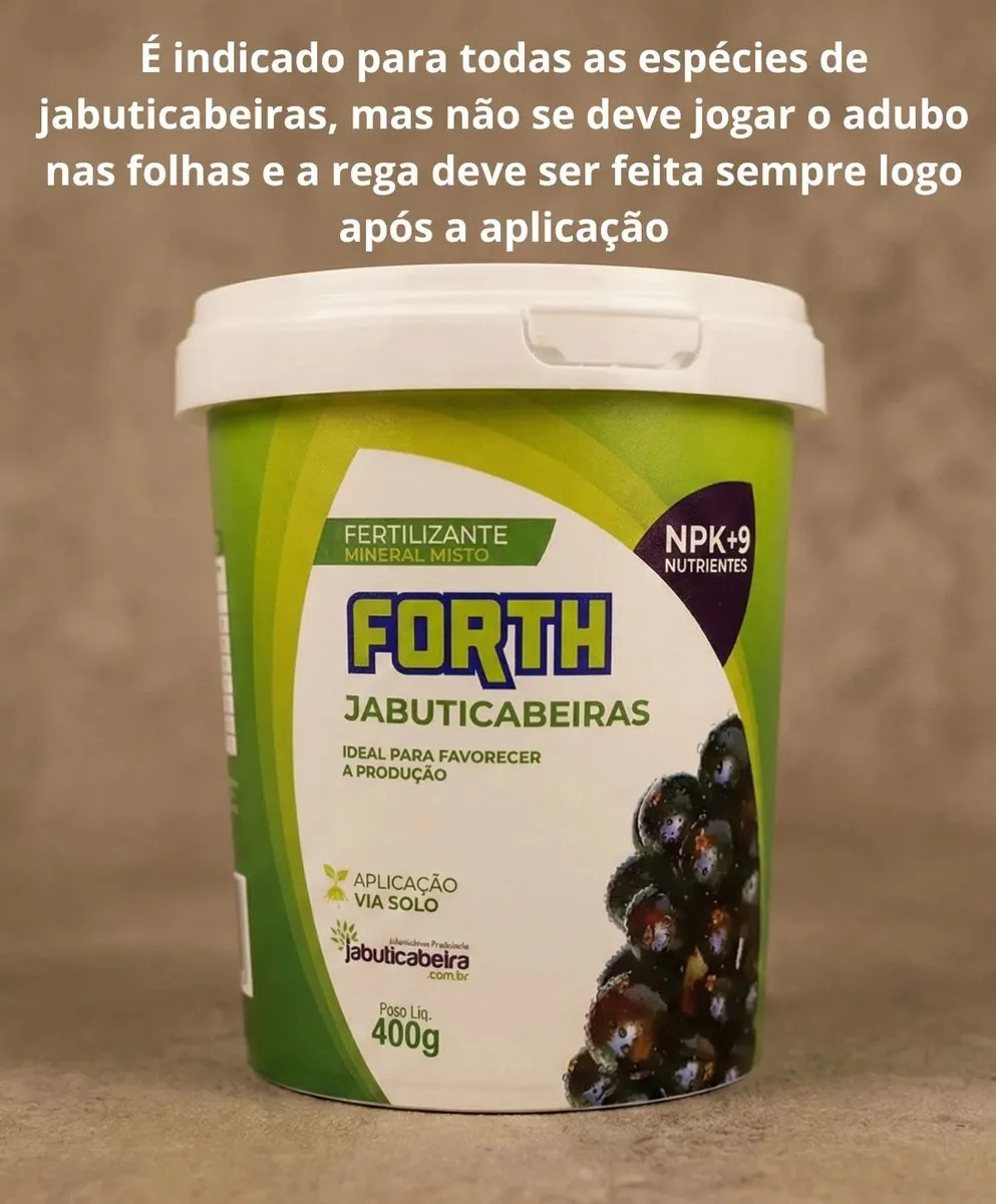 Adubo Forth Para Jabuticabeiras NPK, Farelado de 400g