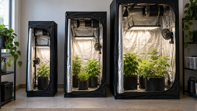 Estufa 40×40, 60×60 ou 80×80: qual tamanho escolher para cultivo indoor?