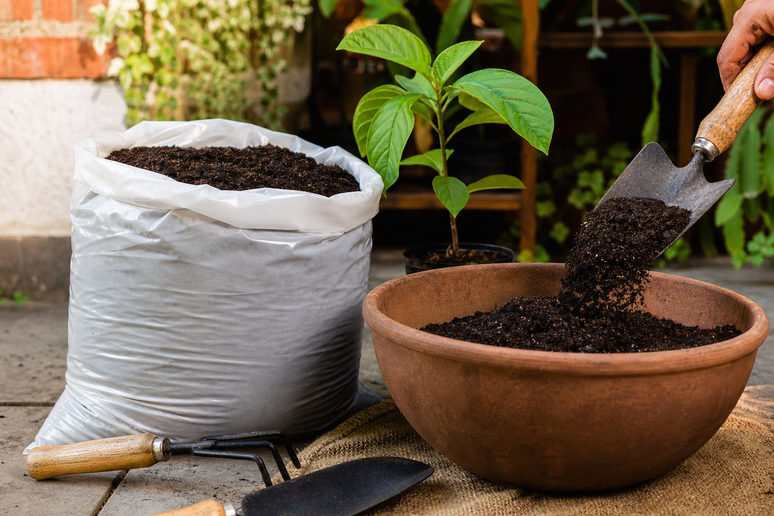 Terra vegetal adubada de 10 kg: serve para vasos, jardim e horta?